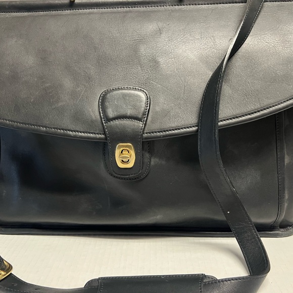 coach leather brief case - Picture 1 of 8